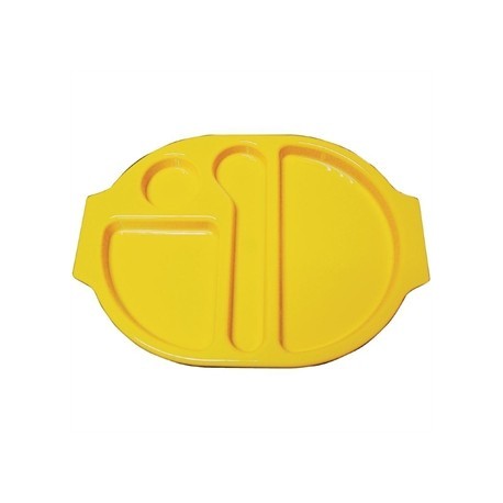 Kristallon Plastic Food Compartment Tray Small Yellow