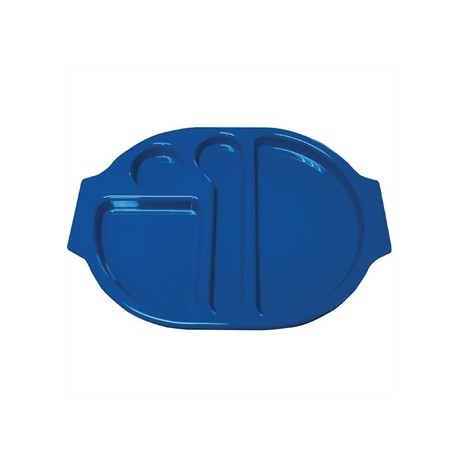 Kristallon Plastic Food Compartment Tray Small Blue