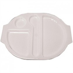 Kristallon Plastic Food Compartment Tray Large White