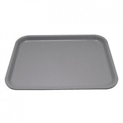 Kristallon Plastic Foodservice Tray Large in Grey