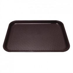 Kristallon Plastic Foodservice Tray Large in Brown