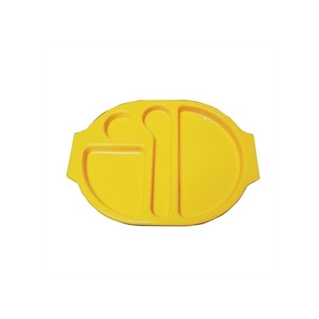 Kristallon Plastic Food Compartment Tray Large Yellow