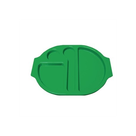 Kristallon Plastic Food Compartment Tray Large Green