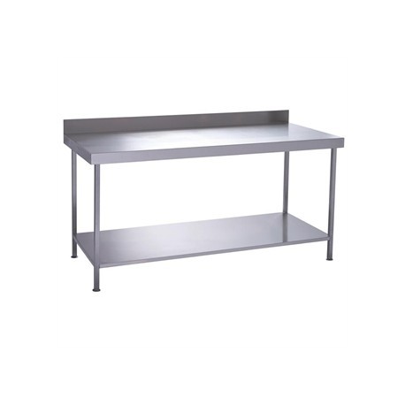 Parry Fully Welded Stainless Steel Wall Table with Undershelf 1800x700mm
