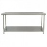 Parry Fully Welded Stainless Steel Centre Table with Undershelf 1500x700mm