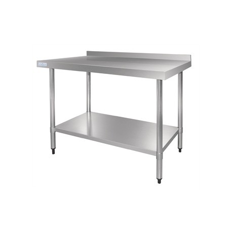 Vogue Stainless Steel Table with Upstand 1500mm