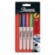 Sharpie Fine Permanent Marker Std. Assorted Blister 4 Pack