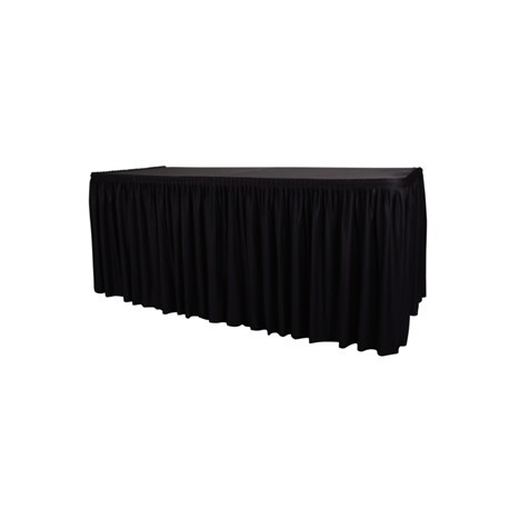 Table Top Black Cover & Skirting - Plisse Style