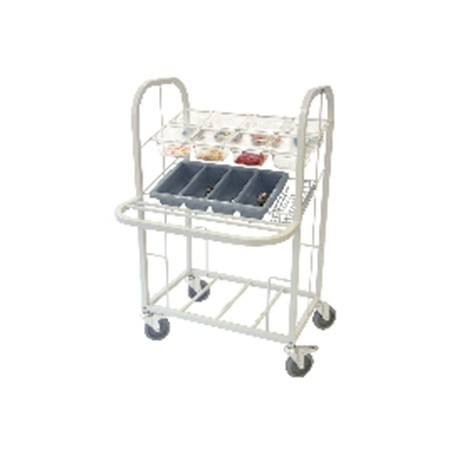 Craven Steel Condiment, Cutlery and Tray Dispense Trolley