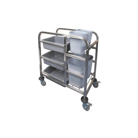 Vogue Stainless Steel Bussing Trolley