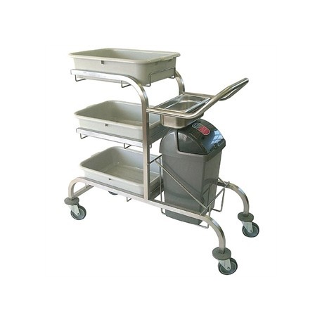 Craven 3 Tier Stainless Steel Bussing Trolley