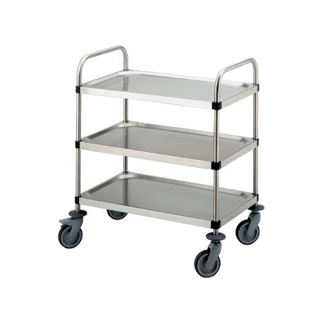 Craven Stainless Steel 3 Tier Clearing Trolley