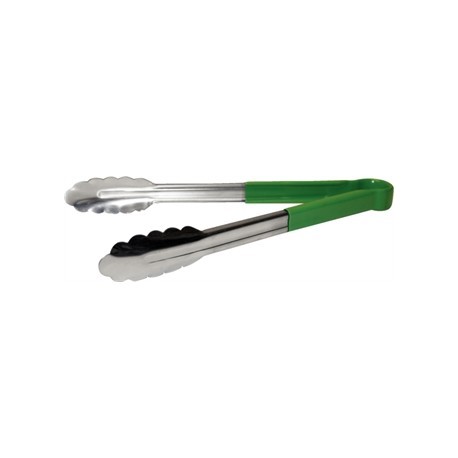 Vogue Colour Coded Green Serving Tongs 11in