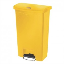 Rubbermaid Slim Jim Step on Bin Front Pedal 50Ltr Yellow