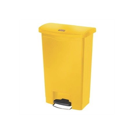 Rubbermaid Slim Jim Step on Bin Front Pedal 50Ltr Yellow