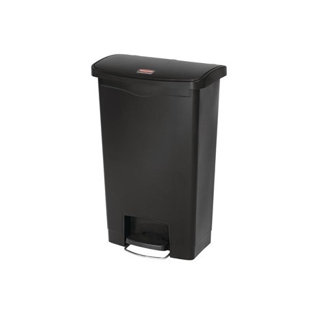 Rubbermaid Slim Jim Step on Front Pedal Black 50Ltr