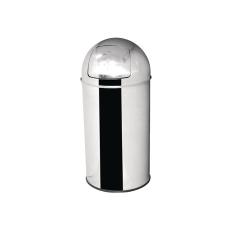 Bolero Bullet Bin Silver 40Ltr