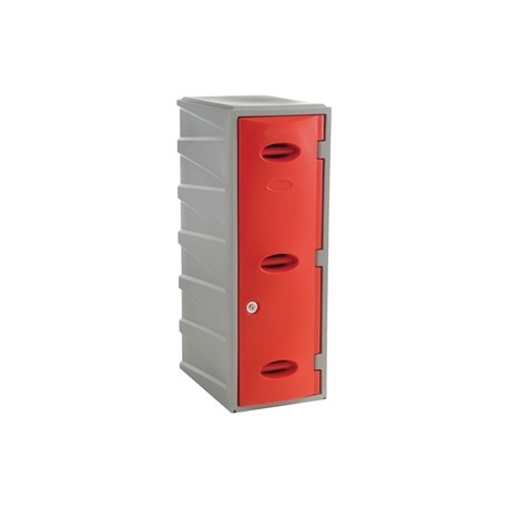 Extreme Plastic Single Door Locker Camlock Red 900mm
