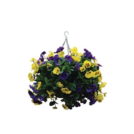 22" Purple and Yellow Pansy Ball