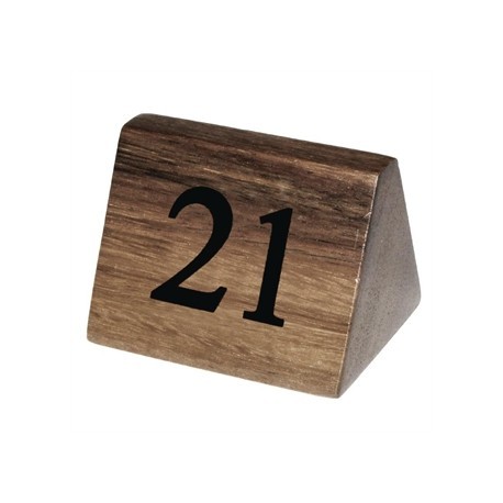 Wooden Table Number Signs Nos 21-30