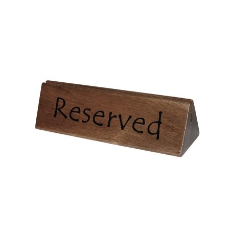 Olympi Acacia Menu Holder and Reserved Sign