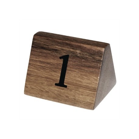 Wooden Table Number Signs Nos 1-10
