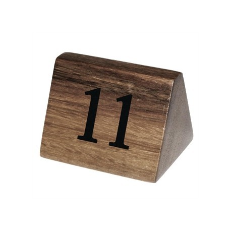 Wooden Table Number Signs Nos 11-20