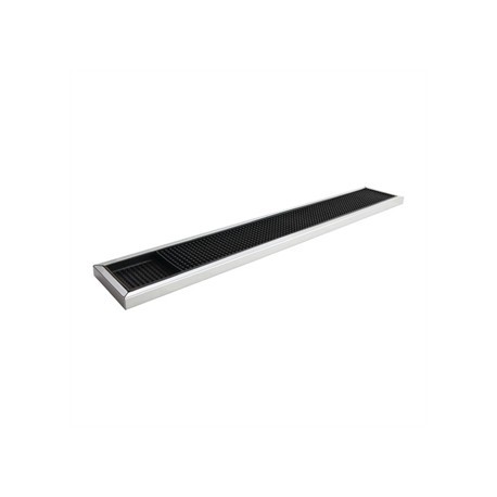 Beaumont Rubber Bar Mat with Stainless Steel Frame 600 x 100mm
