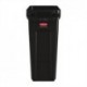 Rubbermaid Slim Jim Container with Venting Channels Black 60Ltr