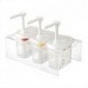 Araven Sauce Dispensers GN 1/9 Transparent 1.5Ltr Set of 3