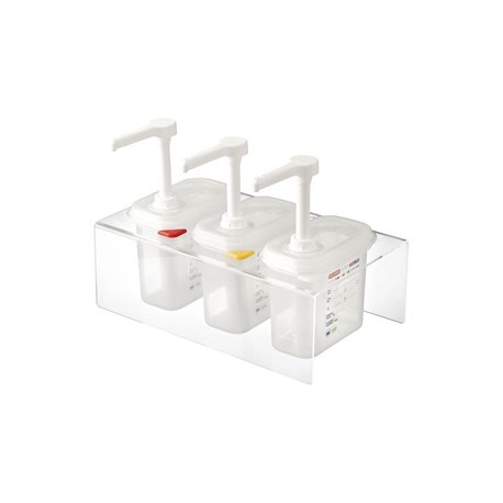Araven Sauce Dispensers GN 1/9 Transparent 1.5Ltr Set of 3