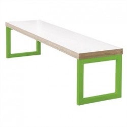 Bolero Dining Table White with Green Frame 3ft