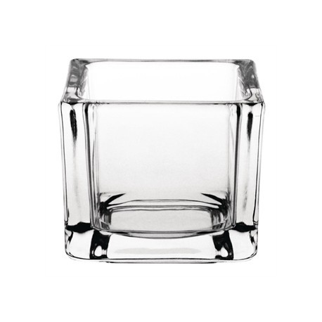 Olympia Glass Tealight Holder Square Clear