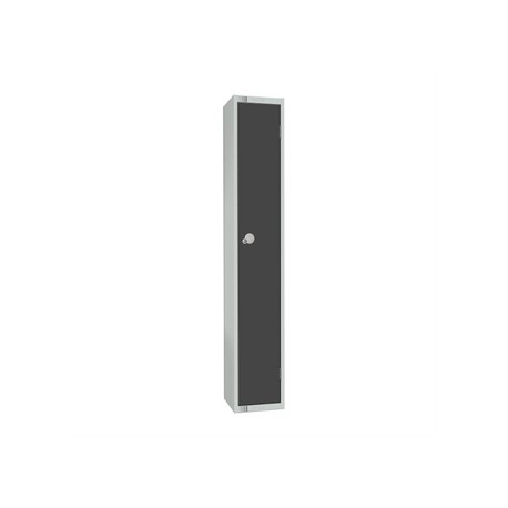 Elite Single Door Padlock Locker Graphite Grey