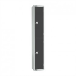 Elite Two Door Camlock Locker Graphite Grey