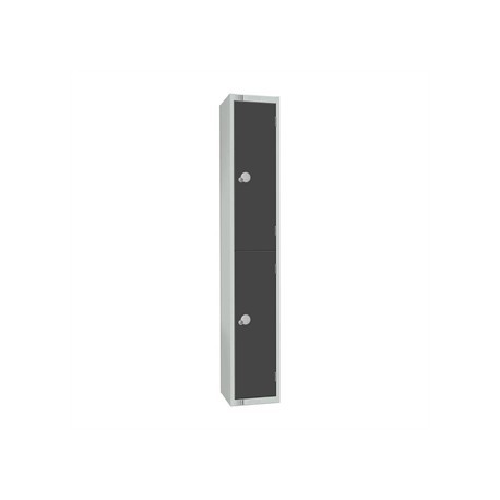 Elite Two Door Camlock Locker Graphite Grey