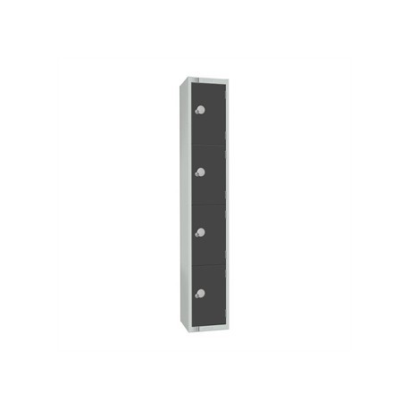 Elite Four Door Padlock Locker Graphite Grey