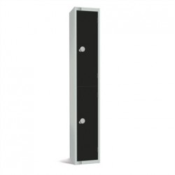 Elite Two Door Padlock Locker Black
