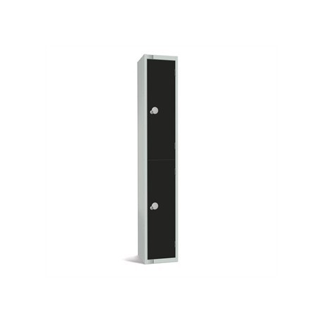 Elite Two Door Padlock Locker Black