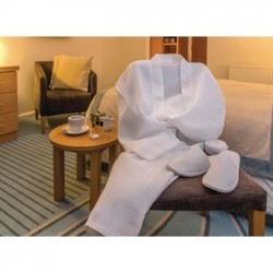 Mitre Essentials Honeycomb Bathrobe Large White