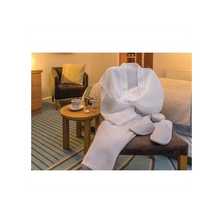 Mitre Essentials Honeycomb Bathrobe Large White