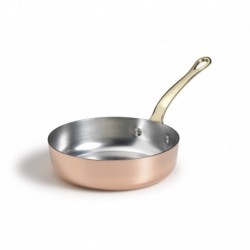 Agnelli Frypan, 1 Handle, Hammered Tinned Copper . 20 cm