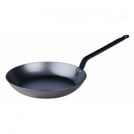 Agnelli Black Steel Frypan, Iron Handle .24 cm