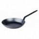 Agnelli Black Steel Frypan, Iron Handle .28 cm