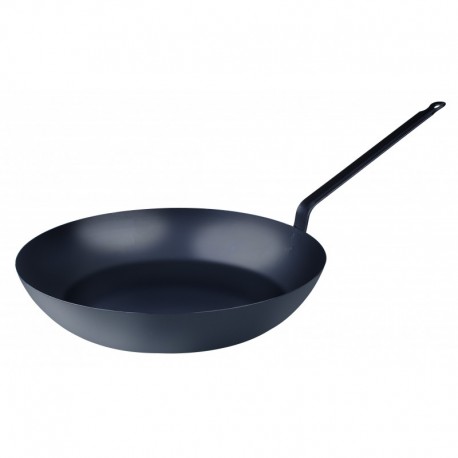 Agnelli Black Steel "Lionese" Frypan, Iron Handle  26 cm