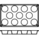 Agnelli Mini-Muffin,3 Mats, 11 Moulds Each. Dolciflex. 50X28 cm
