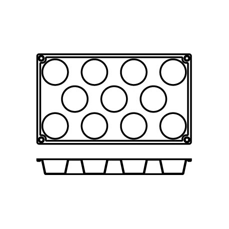 Agnelli Mini-Muffin,3 Mats, 11 Moulds Each. Dolciflex. 50X28 cm