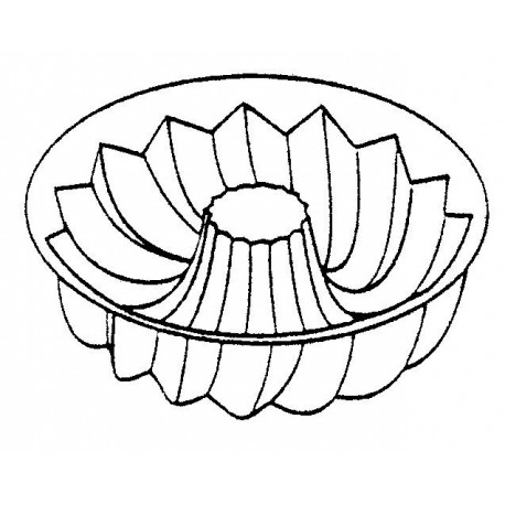 Agnelli Fluted Savarin Mould. Dolciflex. . 24X6 cm