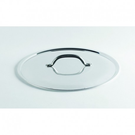 Agnelli Round Lid, Loop Handle - Pack 10 Pcs . 16 (New Model, With Rim)cm