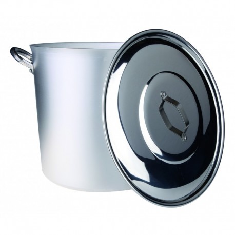 Agnelli Stockpot For Small Communities, Heavy Lid, Alu Handles. Line For Tomato  34 cm